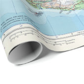 ヴィンテージアイスランドの地図 ラッピングペーパー (ロールコーナー)
