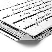 ヴィンテージアイスランドの地図（1761年） BW ポスター (角)