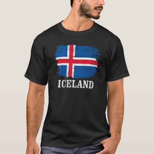 ヴィンテージアイスランド国旗 Tシャツ (正面)
