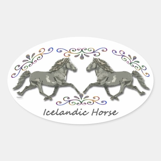 ヴィンテージアイスランド 楕円形シール (正面)