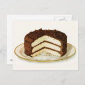 ヴィンテージアイス層ケーキ葉書 ポストカード (正面/裏面)