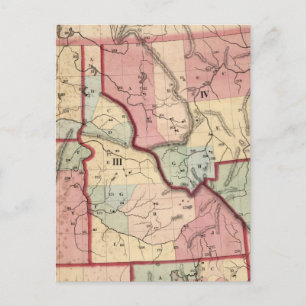 ヴィンテージアイダホの地図(1866年) ポストカード