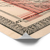 ヴィンテージアイダホの地図（1883年） ポスター (角)