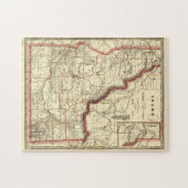 ヴィンテージアイダホの地図（1896年） ジグソーパズル (横)