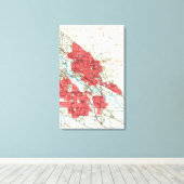 ヴィンテージアイダホの地図（1954年） キャンバスプリント (インサイチュ (ウッドフロア))