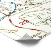 ヴィンテージアイダホの地図（1954年） ポスター (角)