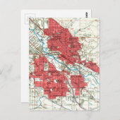 ヴィンテージアイダホの地図(1954年) ポストカード (正面/裏面)