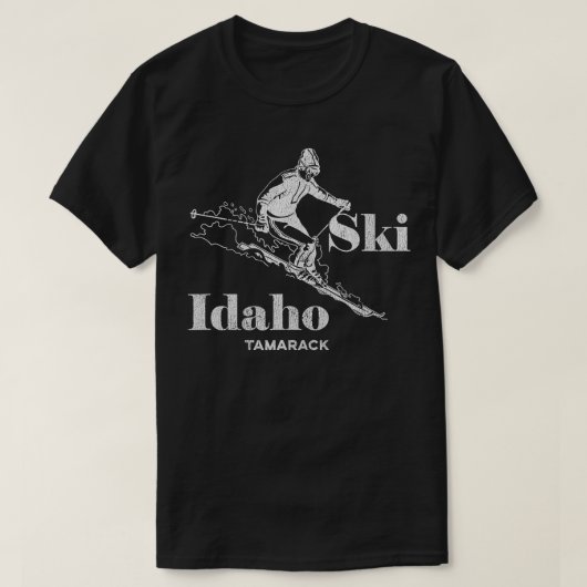 ヴィンテージアイダホタマラックスキー Tシャツ (デザイン正面)