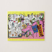 ヴィンテージアイダホ葉書の地図 ジグソーパズル (横)