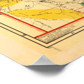 ヴィンテージアイダホ鉱物資源地図 ポスター (角)