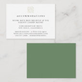 ヴィンテージアイビー結婚ロゴの宿泊 エンクロージャーカード (正面/裏面)