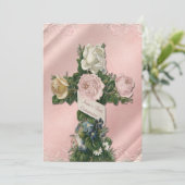 ヴィンテージアイボリーとコーラルピンクファースト 招待状 (スタンド正面)