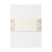 ヴィンテージアイボリーアンティークフローリッシュ結婚ズモノグラム 招待状ベリーバンド (裏面例)