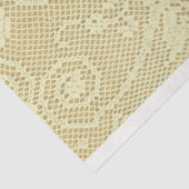 ヴィンテージアイボリークリーム素朴フローラレパターン（の模様が）あるース 薄葉紙 (詳細)