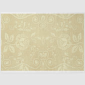 ヴィンテージアイボリークリーム素朴フローラレパターン（の模様が）あるース 薄葉紙 (正面)