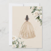 ヴィンテージアイボリーシャンパンフローラドレスキンセアニェラ 招待状 (裏面)