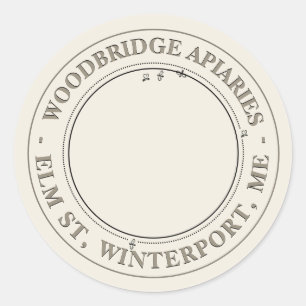 ヴィンテージアイボリースケッチアピアラベル ラウンドシール