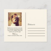 ヴィンテージアイボリース結婚クリプトの写真ありがとう ポストカード (裏面)