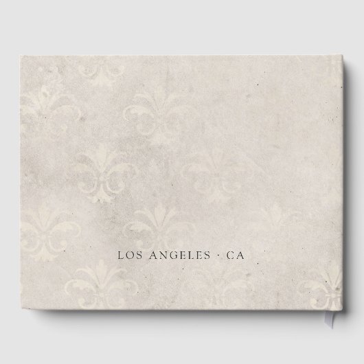 ヴィンテージアイボリーダマスウェディング ゲストブック (裏面)