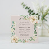 ヴィンテージアイボリーバラフローラスクエア結婚ズ (スタンド正面)