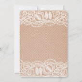 ヴィンテージアイボリーバーラップファースト誕生日 招待状 (裏面)