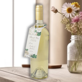 ヴィンテージアイボリーフラワーズボタニック結婚ズ ボトルネックタグ