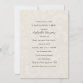 ヴィンテージアイボリーフローラ卒業写真コラージュ 招待状 (裏面)