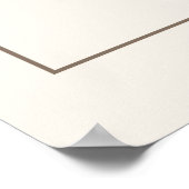 ヴィンテージアイボリーホワイトクリーム結婚フローラの歓迎 ポスター (角)