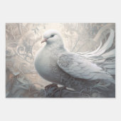 ヴィンテージアイボリーホワ結婚イト ラッピングペーパーシート (正面)