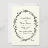 ヴィンテージアイボリー日付カードの保存 セーブザデート (裏面)