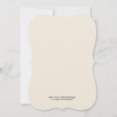 ヴィンテージアイボリー結婚アールデコのリハーサルディナー 招待状 (裏面)