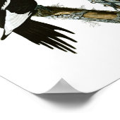 ヴィンテージアイボリー請求ウッドペッカーポスタープリント ポスター (角)