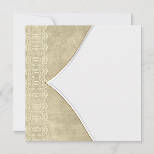 ヴィンテージアイボリー金ゴールドクロスベビー《キリスト教》洗礼式や命名式 招待状 (裏面)