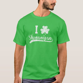 ヴィンテージアイラブシェナニガンクローバーセントパトリックの日 Tシャツ