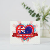 ヴィンテージアイラブニュージーランド ポストカード (スタンド正面)