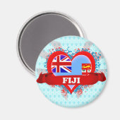 ヴィンテージアイラブフィジー マグネット (正面/裏面)