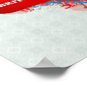 ヴィンテージアイラブブリティッシュヴァージン諸島 ポスター (角)