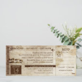 ヴィンテージアイランドリトリートビーチ宛先ウェディング 招待状 (スタンド正面)