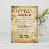 ヴィンテージアイランド行き先結婚ブライダルシャワー 招待状 (スタンド正面)