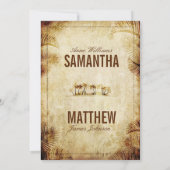 ヴィンテージアイランド行き先結婚ブライダルシャワー 招待状 (裏面)