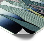 ヴィンテージアイリスとイナゴby葛飾北シア ポスター (角)