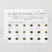 ヴィンテージアイリスカラーチャートはがき ポストカード (正面/裏面)