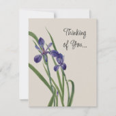 ヴィンテージアイリスフラワーズボタニカルウォーター色 ノートカード (正面)