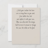 ヴィンテージアイリスフラワーズボタニカルウォーター色 ノートカード (裏面)