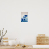 ヴィンテージアイリスフラワー、レトロ 日本の ポスター (キッチン)