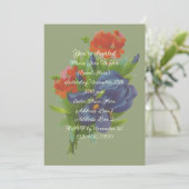 ヴィンテージアイリスブーケフローラアートパーティー 招待状 (スタンド正面)