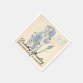 ヴィンテージアイリス95thバースデーパーティー紙ナプキンス スタンダードカクテルナプキン (角)