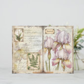 ヴィンテージアイリス&ファーンボタニカルジャンクジャーナル紙 (スタンド正面)