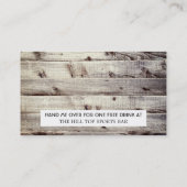 ヴィンテージアイリッシュウッドセントパトリックのデイドリンクチケット 名刺 (裏面)