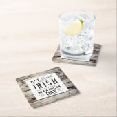 ヴィンテージアイリッシュウッドセントパトリックの日 スクエアペーパーコースター (インサイチュ)